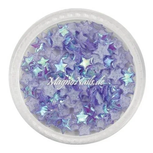 3D Einlegemotive - Shapes - Sterne flieder 5 mm Nail Art Soft Einleger