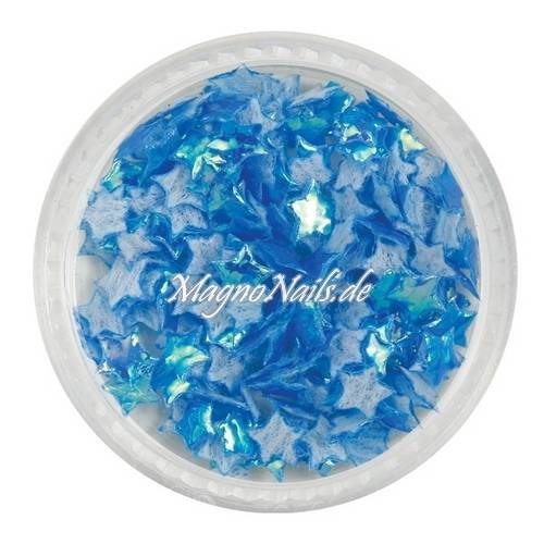 3D Einlegemotive - Shapes - Sterne hellblau 5 mm Nail Art Soft Einleger