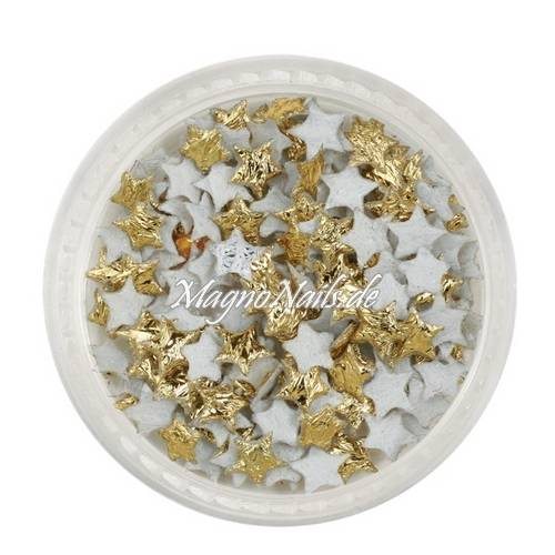 3D Einlegemotive - Shapes - Sterne gold 5 mm Nail Art Soft Einleger