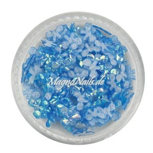 3D Einlegemotive - Shapes - Schleifen hellblau 5 mm Nail Art Soft Einleger