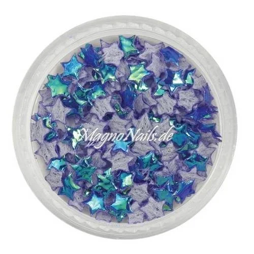 3D Einlegemotive - Shapes - Sterne dunkelblau 5 mm Nail Art Soft Einleger