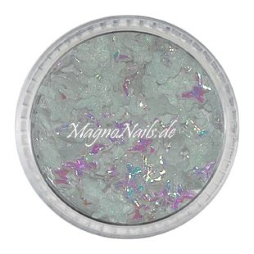 3D Einlegemotive - Shapes - Schmetterlinge weiß 5 mm