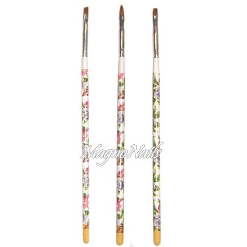 Nail Art Pinsel Set 3-Teilig Nagelpinsel Nägel Nagelstudio Zubehör Günstig Schnäppchen