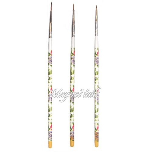 Nail Art Pinsel Set 3-Teilig Nagelpinsel Nägel Nagelstudio Zubehör Günstig Schnäppchen