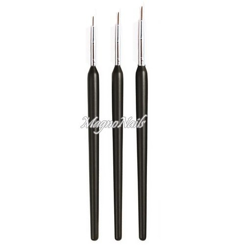 Nail Art Pinsel Set 3 -Teilig Nagelpinsel Nägel Nagelstudio Zubehör Günstig Schnäppchen