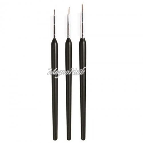 Nail Art Pinsel Set 3 -Teilig Nagelpinsel Nägel Nagelstudio Zubehör Günstig Schnäppchen