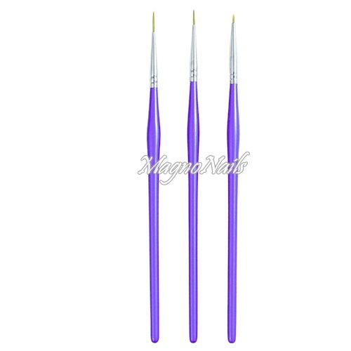 Nail Art Pinsel Set 3 -Teilig Nagelpinsel Nägel Nagelstudio Zubehör Günstig Schnäppchen