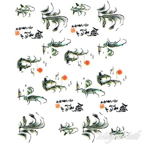 2D Nail Art One Stoke Sticker