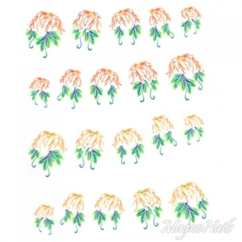 2D Nail Art One Stoke Sticker