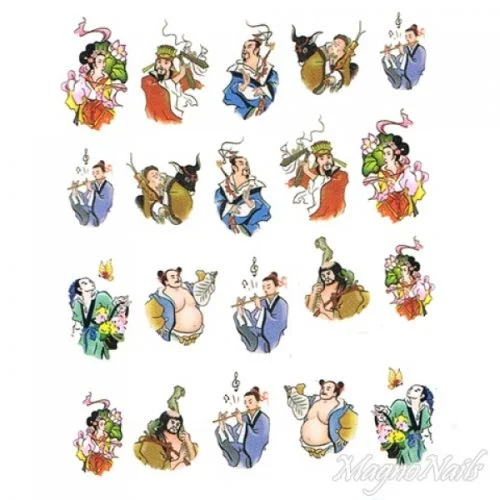 2D Nail Art One Stoke Sticker