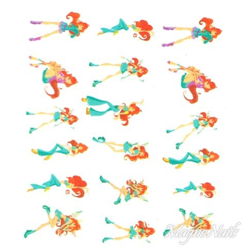 2D Nail Art One Stoke Sticker