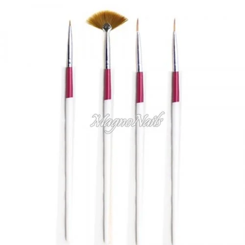 Nail Art Pinsel Set 4 -Teilig Nagelpinsel Nägel Nagelstudio Zubehör Günstig Schnäppchen