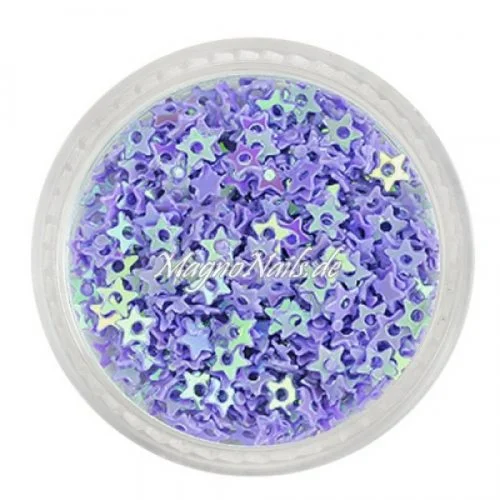 Glitter Shapes - Einlegemotive - Sternchen gelocht lavendel Nail Art Nails Nagel Nögel Nailart Einleger