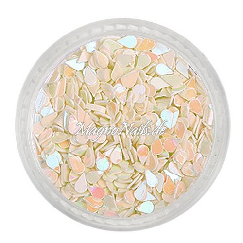 Glitter Shapes - Einlegemotive - Tropfen natur Nail Art Nails Nagel Nögel Nailart Einleger