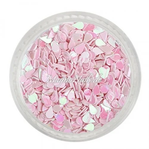 Glitter Shapes - Einlegemotive - Tropfen rosa Nail Art Nails Nagel Nögel Nailart Einleger