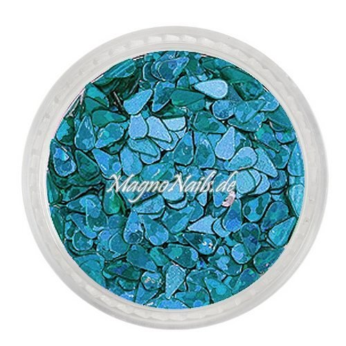 Glitter Shapes - Einlegemotive - Tropfen türkis hologramm Nail Art Nails Nagel Nögel Nailart Einleger