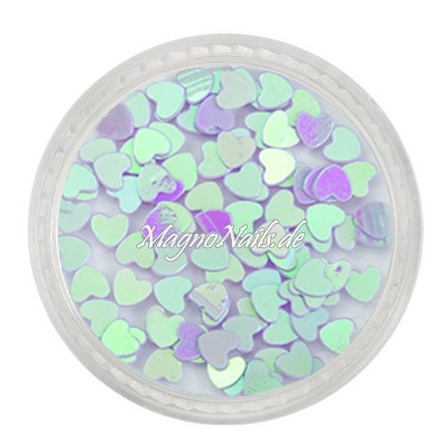 Glitter Shapes - Einlegemotive - Herzen flieder Nail Art Nails Nagel Nögel Nailart