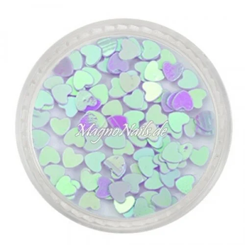 Glitter Shapes - Einlegemotive - Herzen flieder Nail Art Nails Nagel Nögel Nailart
