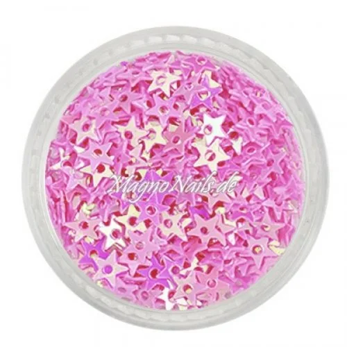 Glitter Shapes - Einlegemotive - Sternchen gelocht pink Nail Art Nails Nagel Nögel Nailart Einleger