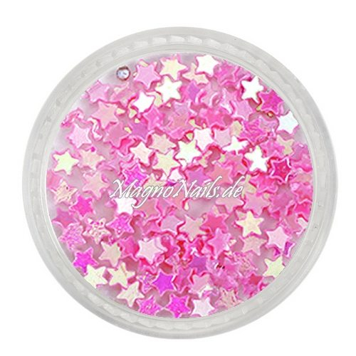 Glitter Shapes - Einlegemotive - Sterne pink Nail Art Nails Nagel Nögel Nailart Einleger