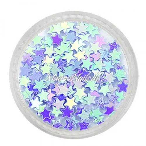 Glitter Shapes - Einlegemotive - Sterne flieder Nail Art Nails Nagel Nögel Nailart Einleger