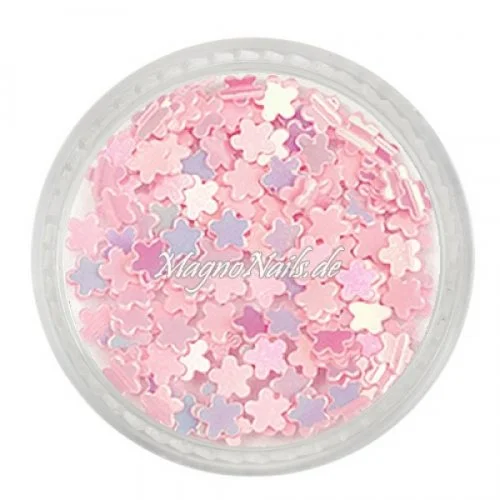 Glitter Shapes - Einlegemotive - Blumen rosa Nail Art Nails Nagel Nögel Nailart