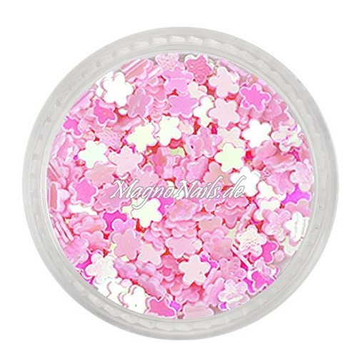 Glitter Shapes - Einlegemotive - Blumen pink Nail Art Nails Nagel Nögel Nailart