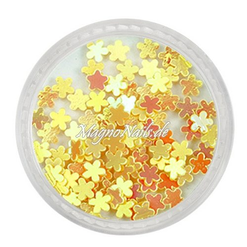 Glitter Shapes - Einlegemotive - Blumen gelb Nail Art Nails Nagel Nögel Nailart