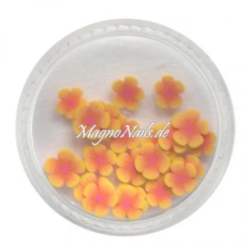 Einlegemotive - Fimo Shapes - Blume orange Nail Art Nails Nagel Nögel Nailart