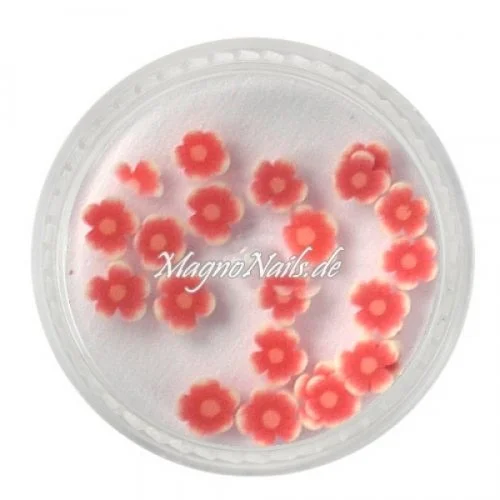 Einlegemotive - Fimo Shapes - Blume rot Nail Art Nails Nagel Nögel Nailart