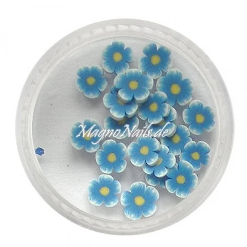 Einlegemotive - Fimo Shapes - Blume hellblau Nail Art Nails Nagel Nögel Nailart