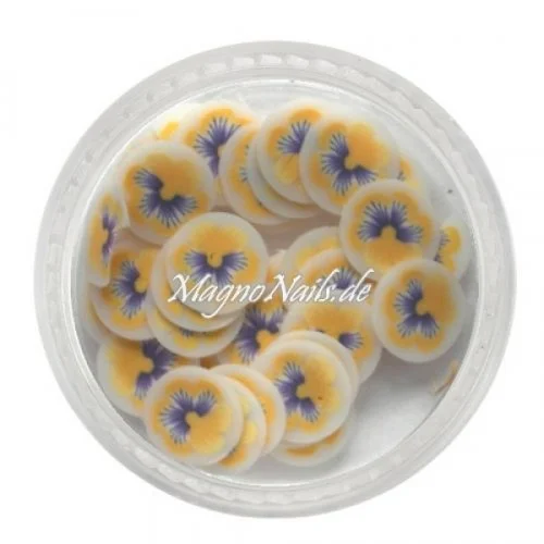 Einlegemotive - Fimo Shapes - Blume gelb Nail Art Nails Nagel Nögel Nailart