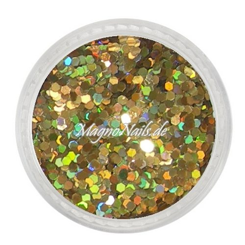 Nail Art Pailetten gold hologramm 1mm  Nägel Nails Nailart Nageldesign Nagel GlitzerPailetten