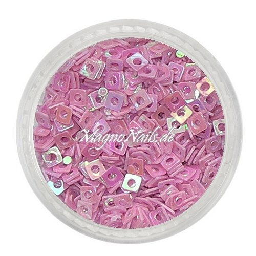 Glitter Shapes - Einlegemotive - Quadrat pink Nail Art Nails Nagel Nögel Nailart