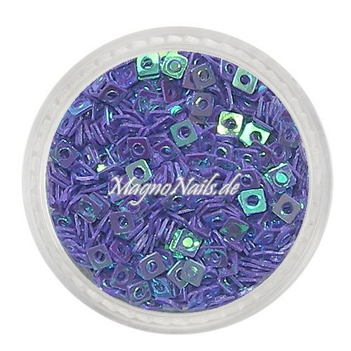 Glitter Shapes - Einlegemotive - Quadrat lila Nail Art Nails Nagel Nögel Nailart