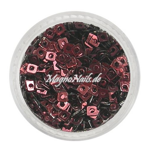 Glitter Shapes - Einlegemotive - Quadrat dunkelbraun metallic Nail Art Nails Nagel Nögel Nailart