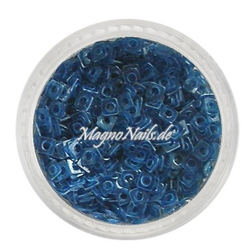 Glitter Shapes - Einlegemotive - Quadrat dunkelblau Nail Art Nails Nagel Nögel Nailart