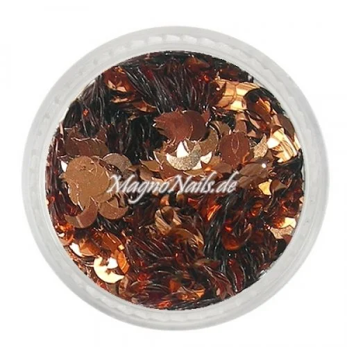 Glitter Shapes - Einlegemotive - Mond bronze Nail Art Nails Nagel Nögel Nailart