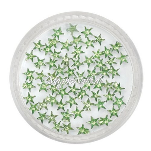 Strasssteine - Stern apfelgrün Nageldesign Nägel Nails Nagelstudio Einleger Nailart