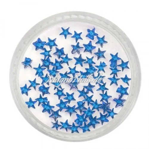 Strasssteine - Stern blau Nageldesign Nägel Nails Nagelstudio Einleger Nailart
