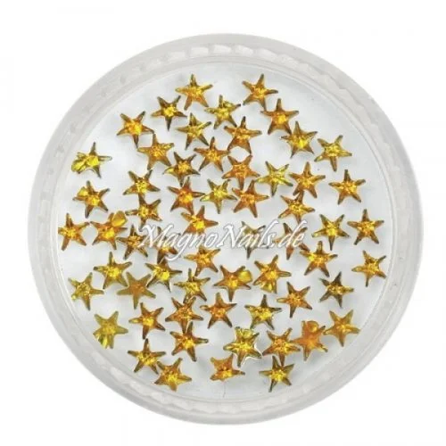 Strasssteine - Stern gelb Nageldesign Nägel Nails Nagelstudio Einleger Nailart