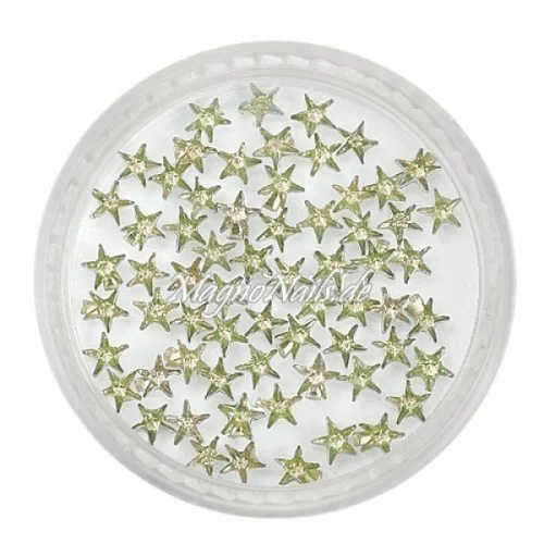 Strasssteine - Stern hellgrün Nageldesign Nägel Nails Nagelstudio Einleger Nailart