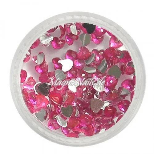 Strasssteine - Herzen rosa Nageldesign Nägel Nails Nagelstudio Einleger Nailart