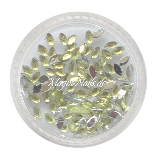 Strasssteine - Elipse hellgrün Nageldesign Nägel Nails Nagelstudio Einleger Nailart