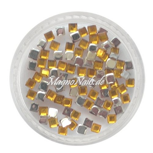 Strasssteine - Quadrat orange Nageldesign Nägel Nails Nagelstudio Einleger Nailart