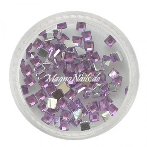 Strasssteine - Quadrat flieder Nageldesign Nägel Nails Nagelstudio Einleger Nailart