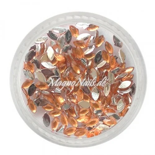 Strasssteine - Elipse orange Nageldesign Nägel Nails Nagelstudio Einleger Nailart