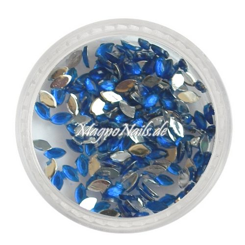 Strasssteine - Elipse dunkelblau Nageldesign Nägel Nails Nagelstudio Einleger Nailart