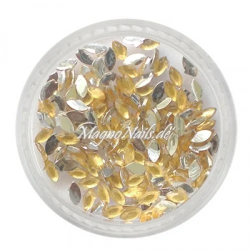 Strasssteine - Elipse gelb Nageldesign Nägel Nails Nagelstudio Einleger Nailart