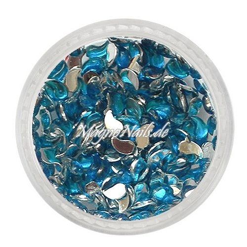 Strasssteine - Komma türkis Nageldesign Nägel Nails Nagelstudio Einleger Nailart